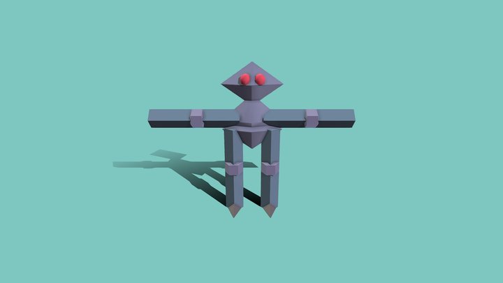 robo em lowpoly rafael s_ cunha 3D Model