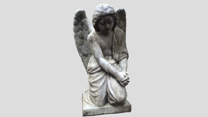 Angel Statue Kneeling 30k 3D Model