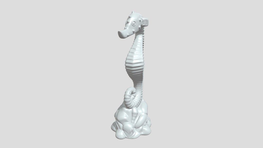 Blue seahorse figurine