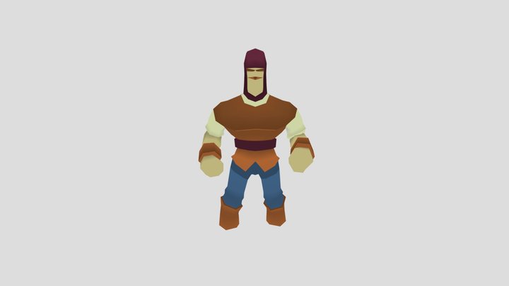 Fred, the middle ages middle-aged man 3D Model