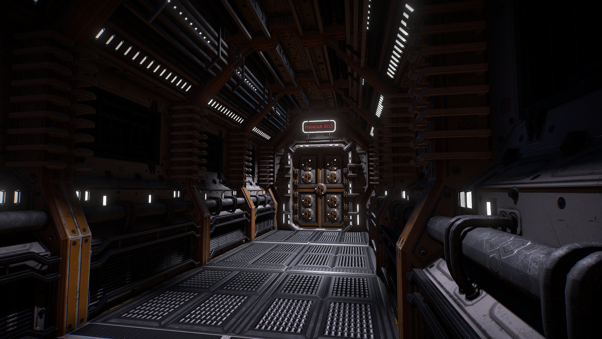 Sci-fi corridor - Download Free 3D model by 3dhdscan [5e6240c] - Sketchfab