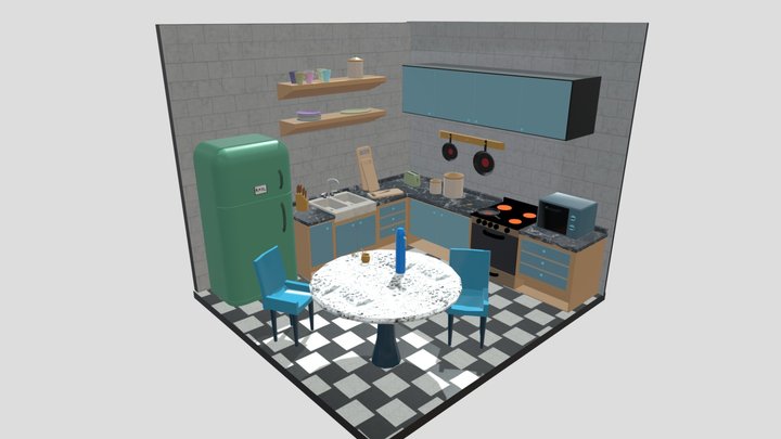 Kitchen Diorama 3D Model