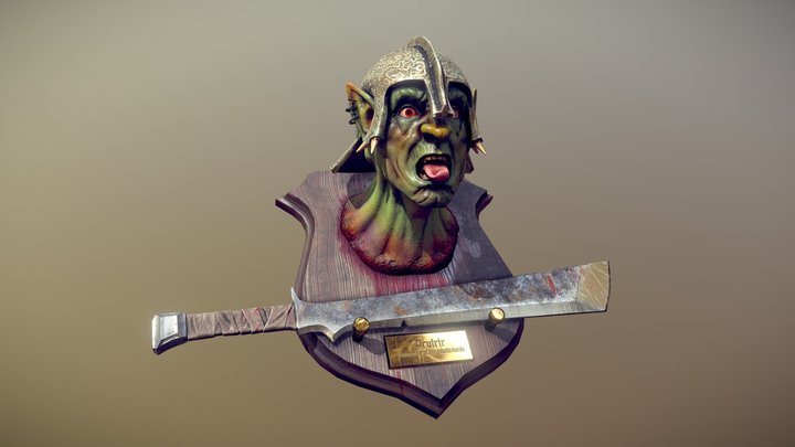Gobelin hunt trophy