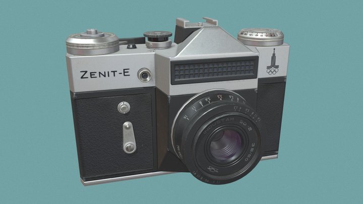 USSR retro film camera  Zenit-E 3D Model