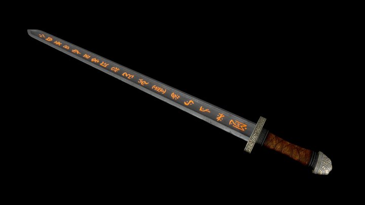 Low-Poly Magical Sword 3D Model