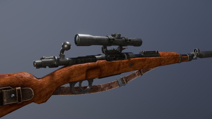 Mid War K98 Sniper w/ Side Mounted ZF39 + HUB-23 3D Model