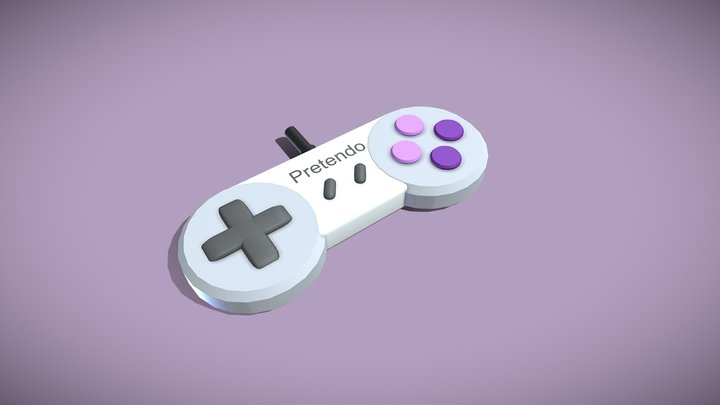 Pretendo SNES controller 3D Model
