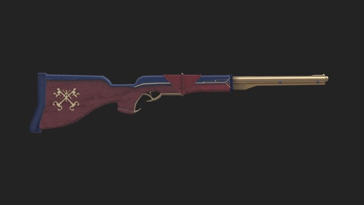 Rifle Caitlyn - Vi Color Palette - Arcane 3D Model