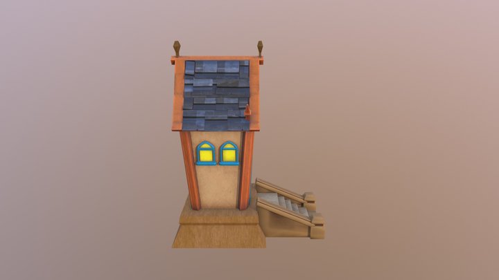 Small Cartoon House 3D Model