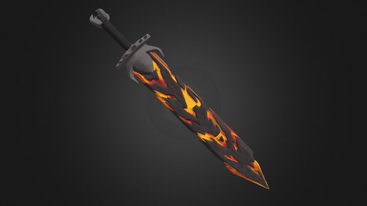 Elemental Sword (Fire - Lava) 3D Model