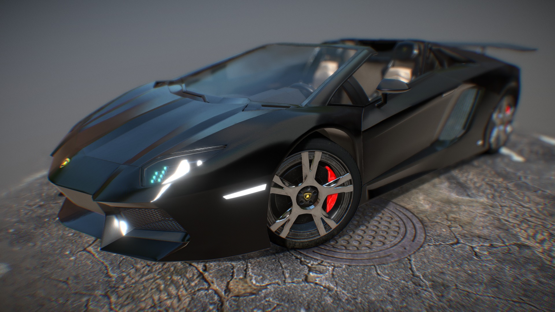 3D model Lamborghini A.R 360 3D/LMB+Alt to change light - This is a 3D model of the Lamborghini A.R 360 3D/LMB+Alt to change light. The 3D model is about a black sports car.