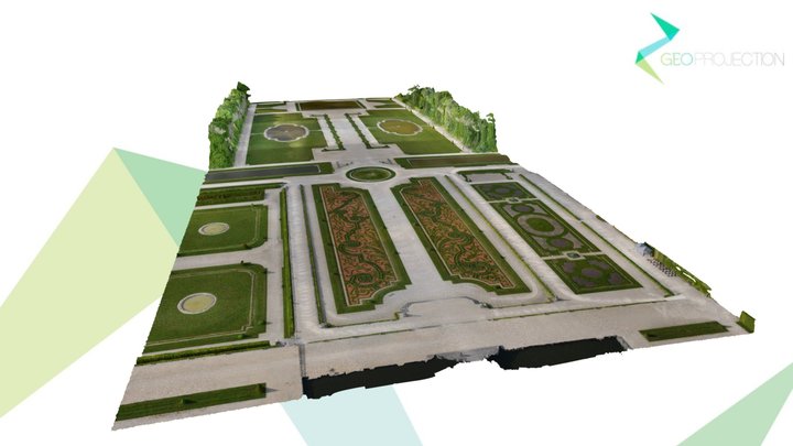 Jardin de château 3D Model
