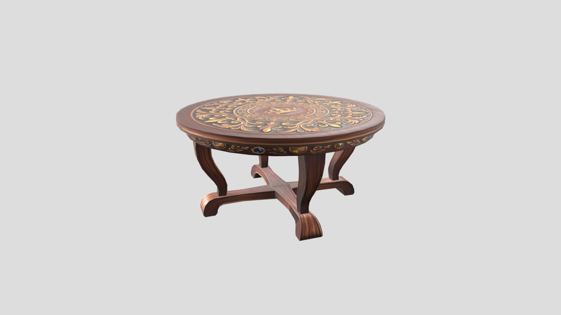 Round Table Low Poly PBR Game Asset - 3D model by LowPoly - Team ...