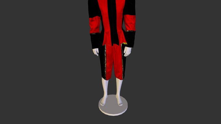 Robe Poppy Mory Complet 3D Model