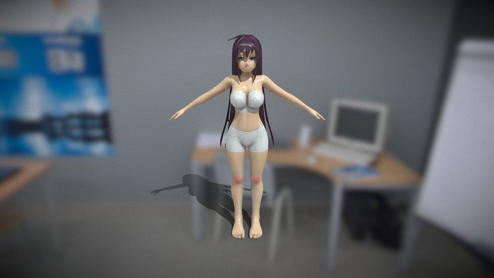 Girl anime women 3D Model
