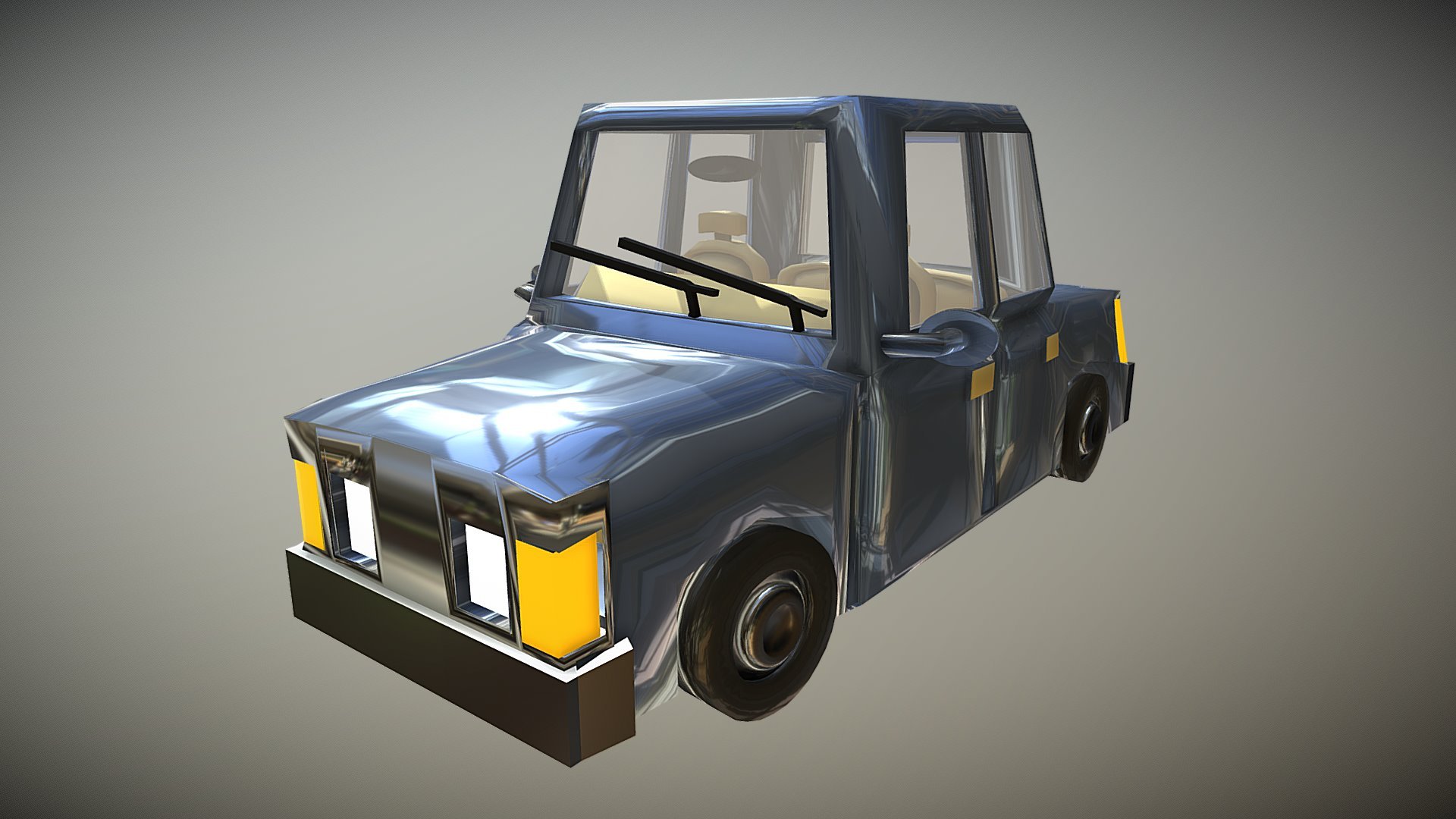 Low Poly Cartoon Vehicle