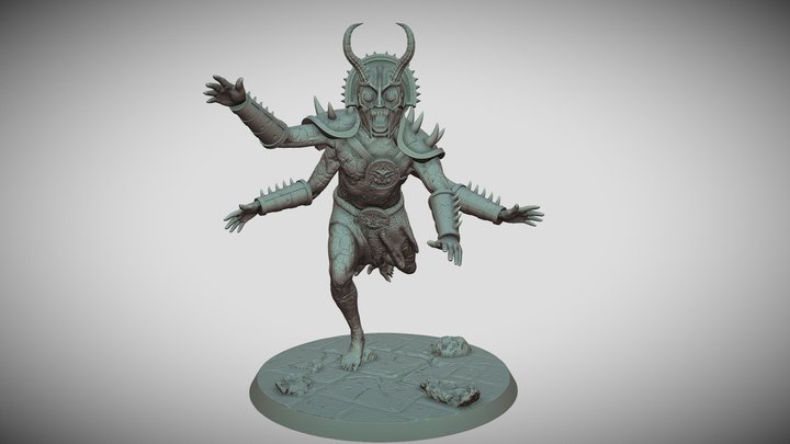 Bug Eyes Warrior 1m Polys STL 3D Model