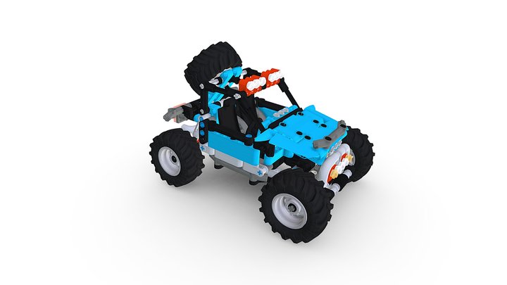 Big Wheel Off Road Buggy 3D Model