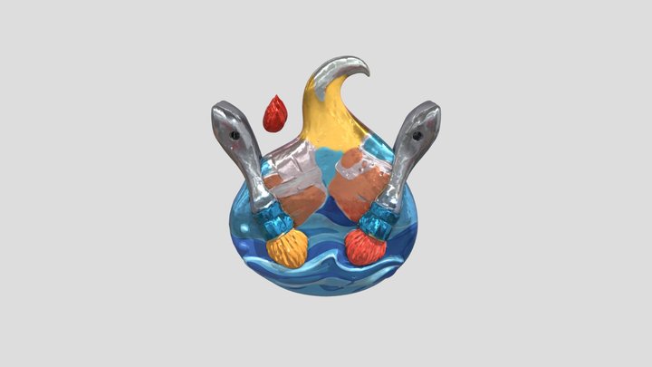 paint wave 3D Model