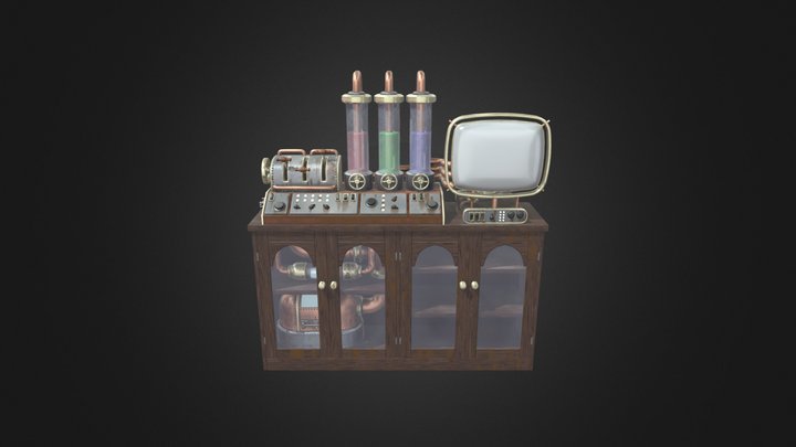 Steam Punk Lab Equipment 3 (TV) 3D Model