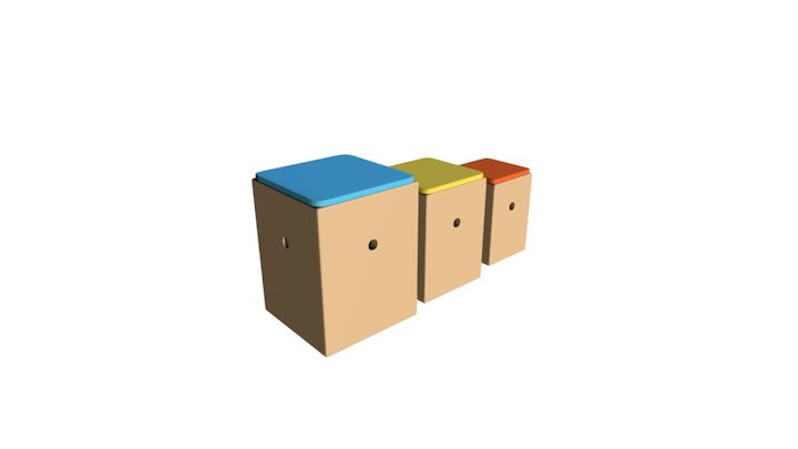 Pouf Cube 3D Model