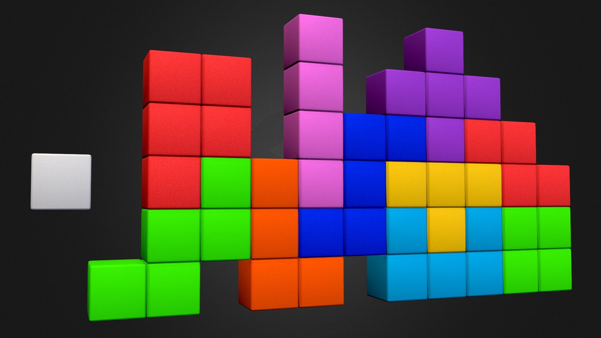 Tetris Blocks (Gameready) 3D model by Emerald Eel (Emerald_Eel