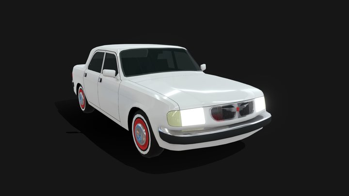 Volga Gaz 3110 LOW POLY 3D Model
