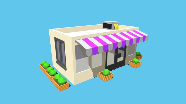 Low Poly House 1 3D Model