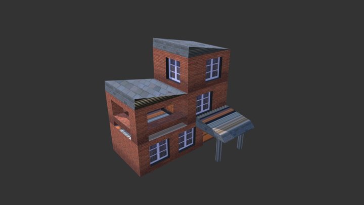 House Texture + Unwrap 3D Model