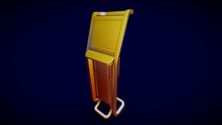 Sci-Fi Master Control Terminal V2[White Model] 3D Model