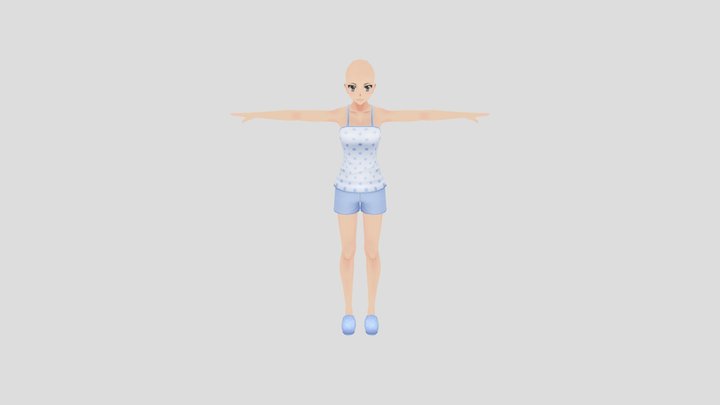 Ayano's pajama 3D Model