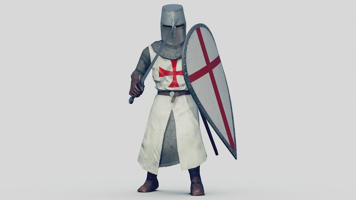 Templar Knight 3D Model