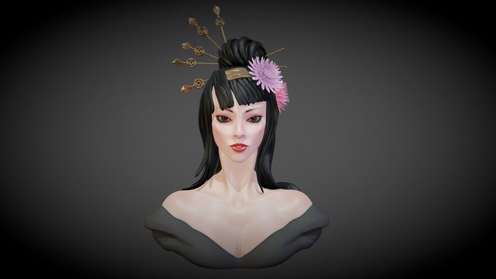 Kimono Girl 3D Model