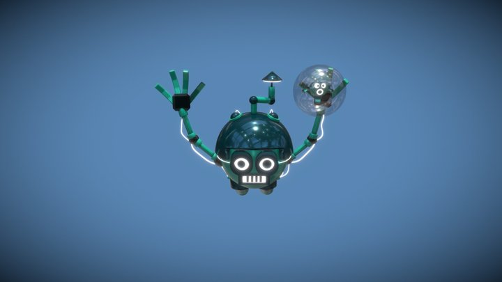 Roboter_blend 23_5 weiß Scetchfab 3D Model