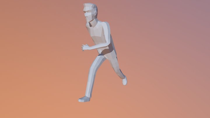 Run cycle - Low Poly character 3D Model