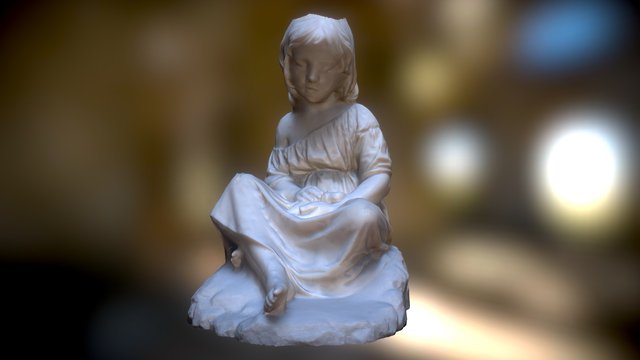 Little girl with a dead bird