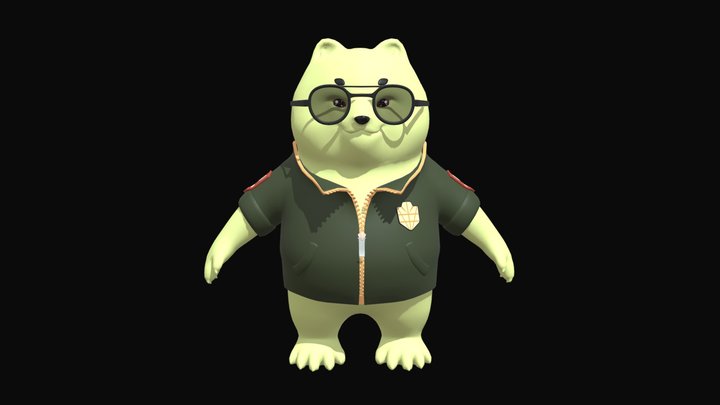Cute Panda Character- low poly- NFT 3D Model