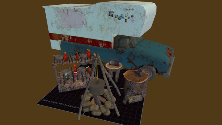 DAE 5 Finished props - FORESTLONER 3D Model