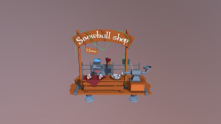 Snowball shop 3D Model