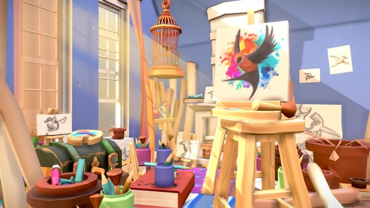 DAE Crib - The Painter's Room 3D Model