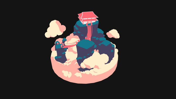 simple scene game art 3D Model