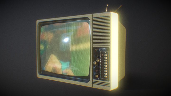 1980s Retro NEC TV 3D Model