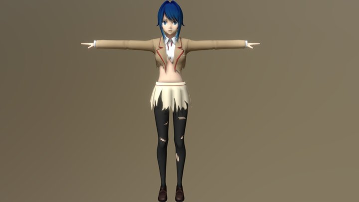 Aoi Kiryu Torn Blazer (With Bones) – Modello 3D gratuito STL