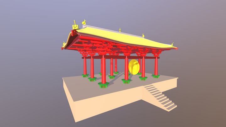 Chinese Temple # Laurent Freygnac architecte 3D Model