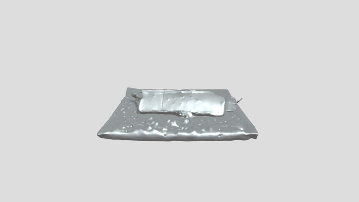 crispbread with cheese and pâté 3D Model
