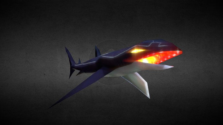 Low Poly Fantasy Whale Shark 3D Model