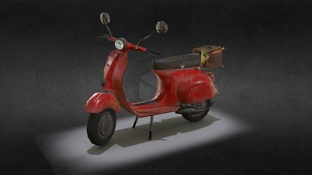 Old Scooter 3D Model