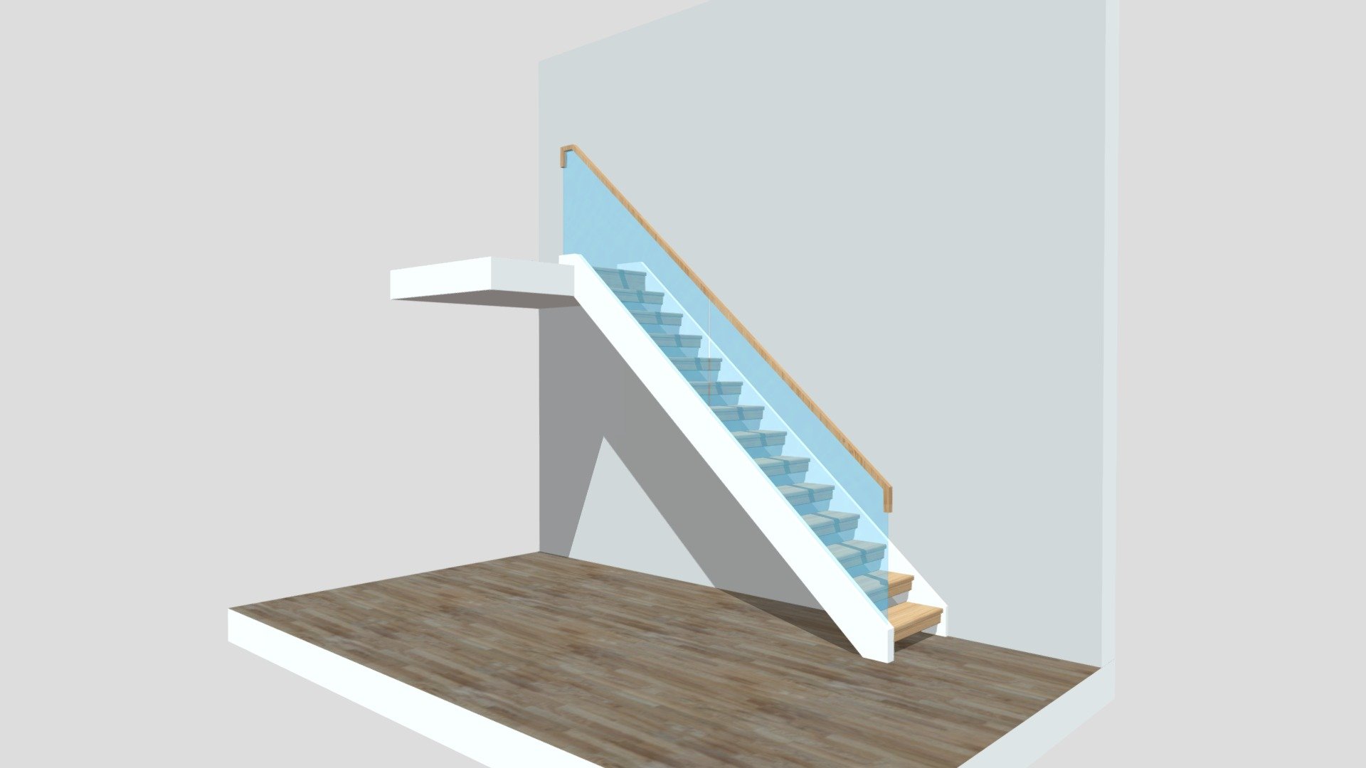 Peters Place - White - Download Free 3D model by Flair Stairs ...