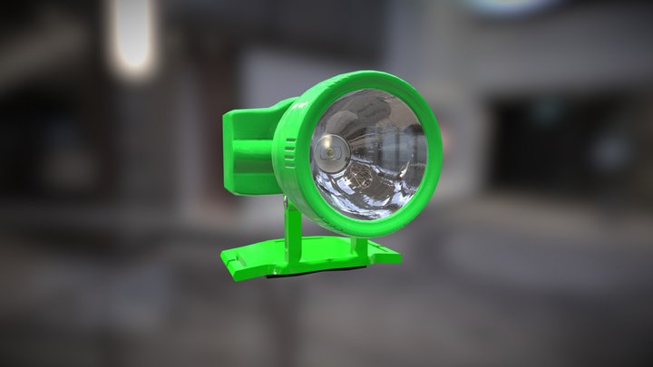 Headlamp 3G green 3D Model
