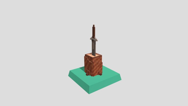 Sword in stump 3D Model